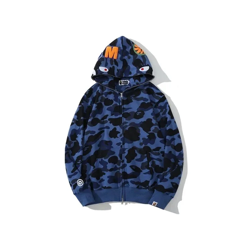 A Bathing Ape A Bathing Ape BAPE STA Blue Camo Hoodie Blue - 1