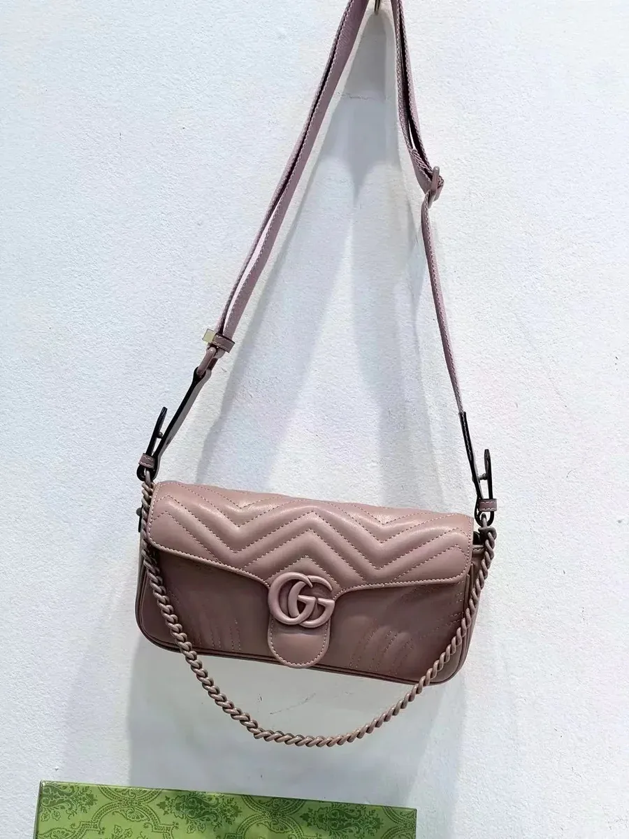 Gucci Gucci GG Marmont Dusty Pink Shoulder Bag Pink