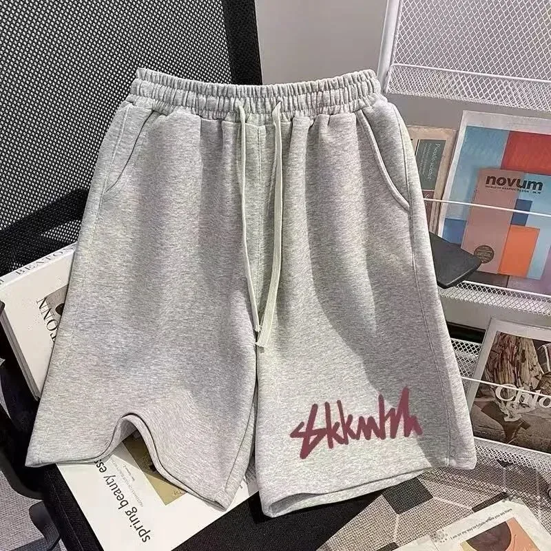 Other Gray 'Skkwm' Graphic Shorts Casual Grey - 1