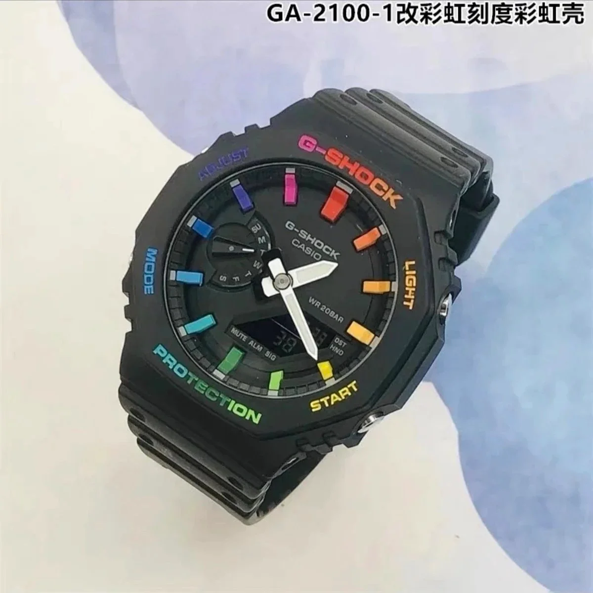 Casio Casio G-Shock GA-2100 Black彩 Rainbow Dial Watch Black - 1