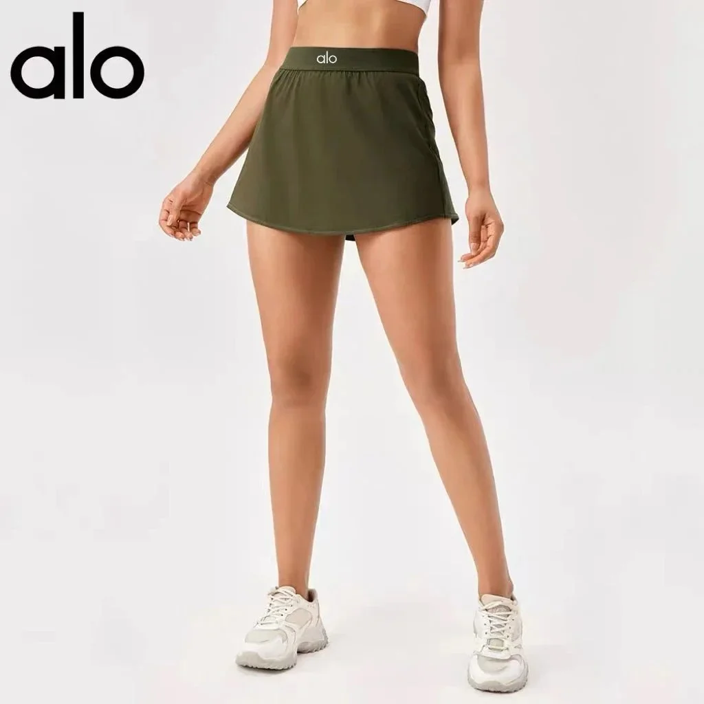 Alo Yoga Alo Military Green Tennis Skirt Green - 1