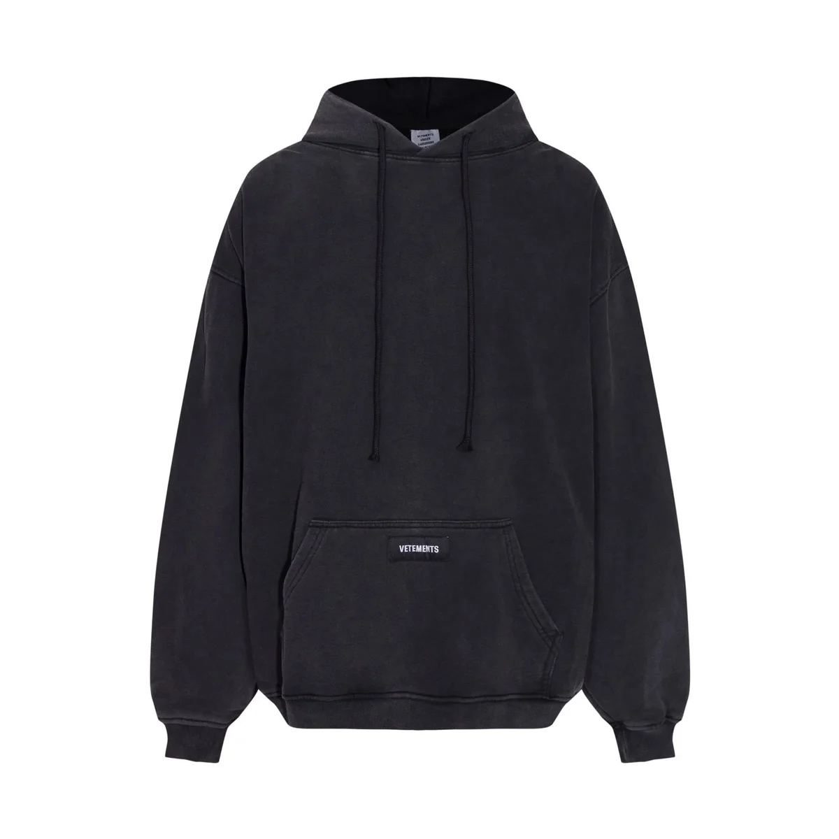 Vetements Vetements Oversized Hoodie Black V250 Black - 1