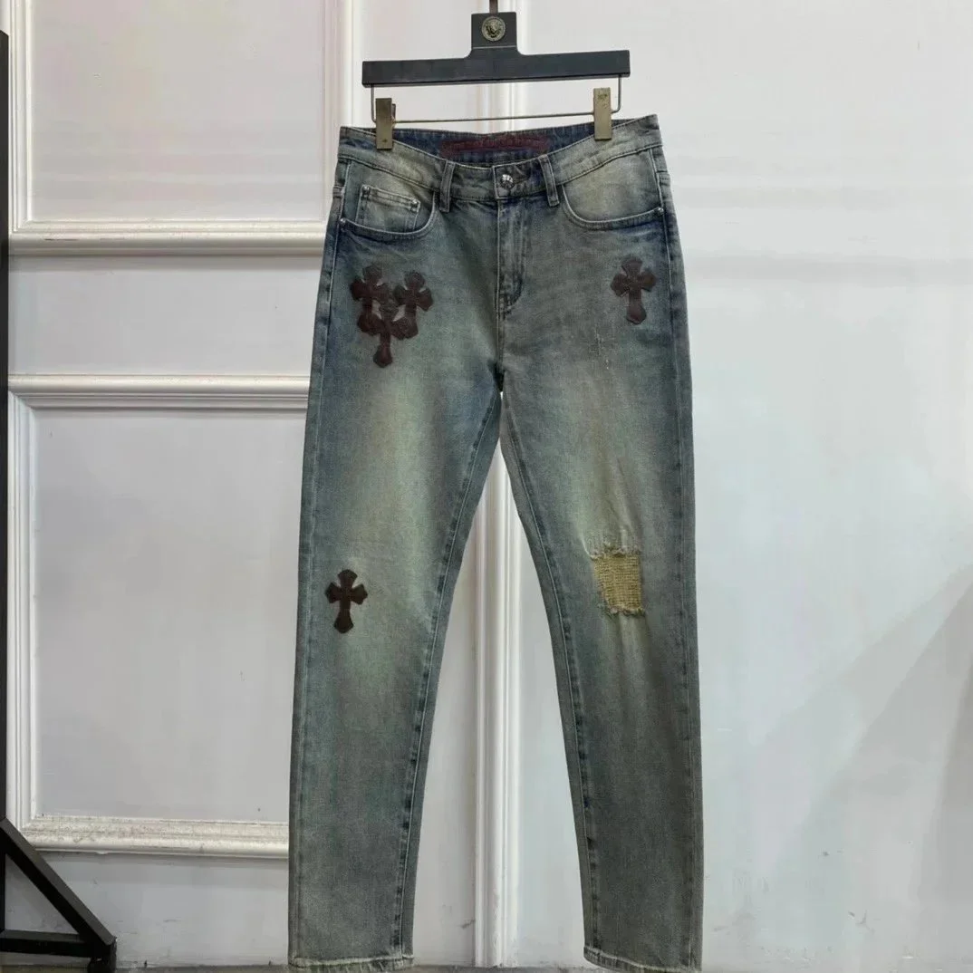 Chrome Hearts Chrome Hearts CH Cross Washed Denim Jeans Blue