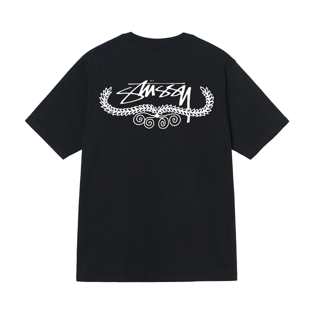 Stussy Stussy Basic Logo Black Laurel T-Shirt Black - 1