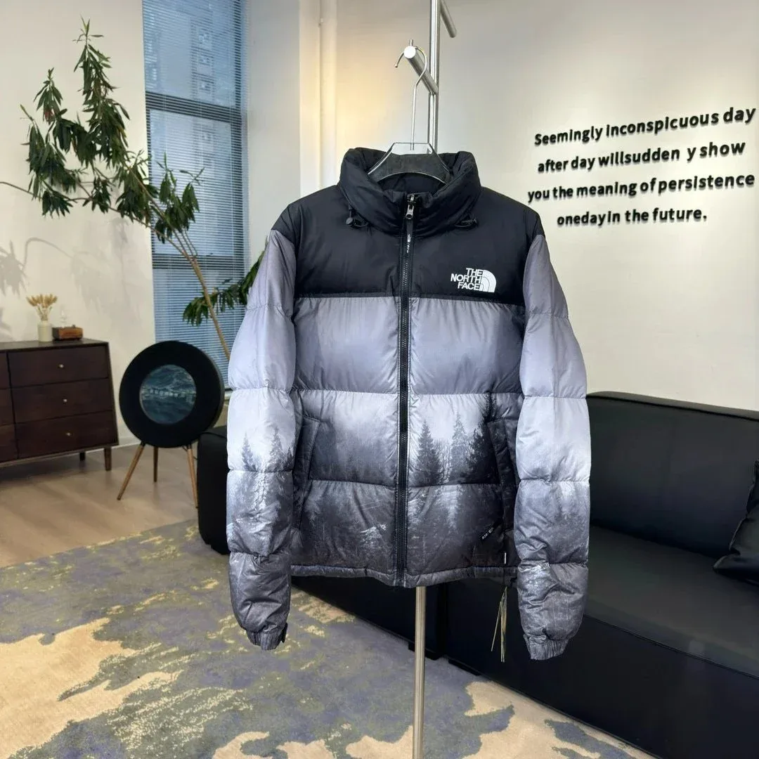 The North Face The North Face Nuptse Dark Night Forest Parka Grey - 1