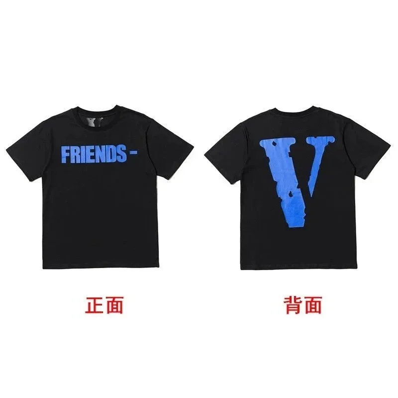 VLONE Vlone Friends V Black T-Shirt Black - 1