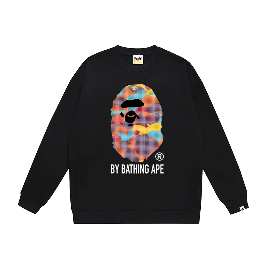 A Bathing Ape A Bathing Ape BAPE STA Black Multicolor Head Sweatshirt Black - 1