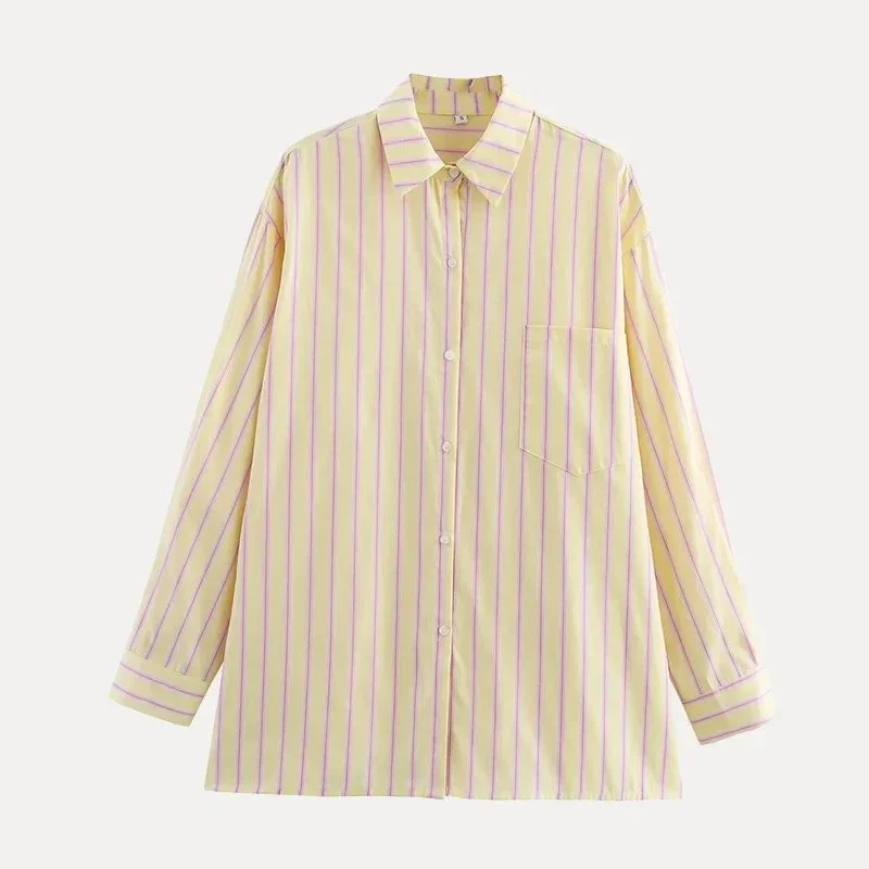 Other Striped Yellow Button-Up Shirt Yellow - 1