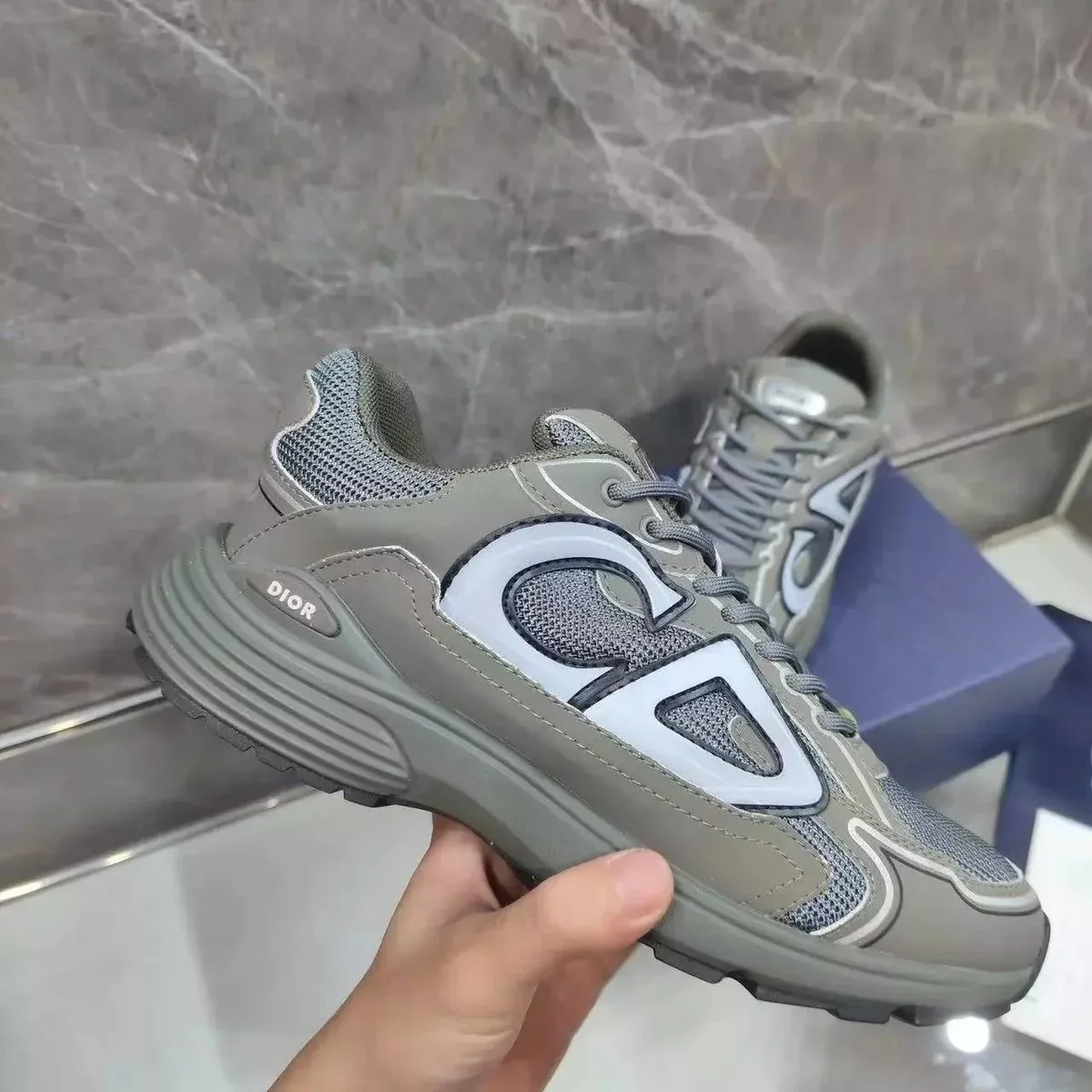 Dior Dior Dior Book Tote Grey Sneakers Grey - 1