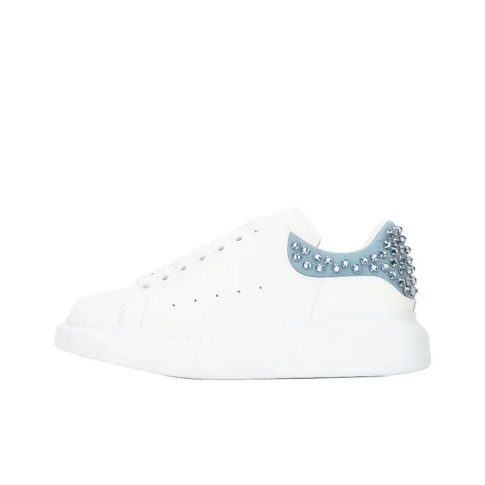 Alexander McQueen Alexander McQueen Oversized White & Blue Crystal Sneakers White - 1