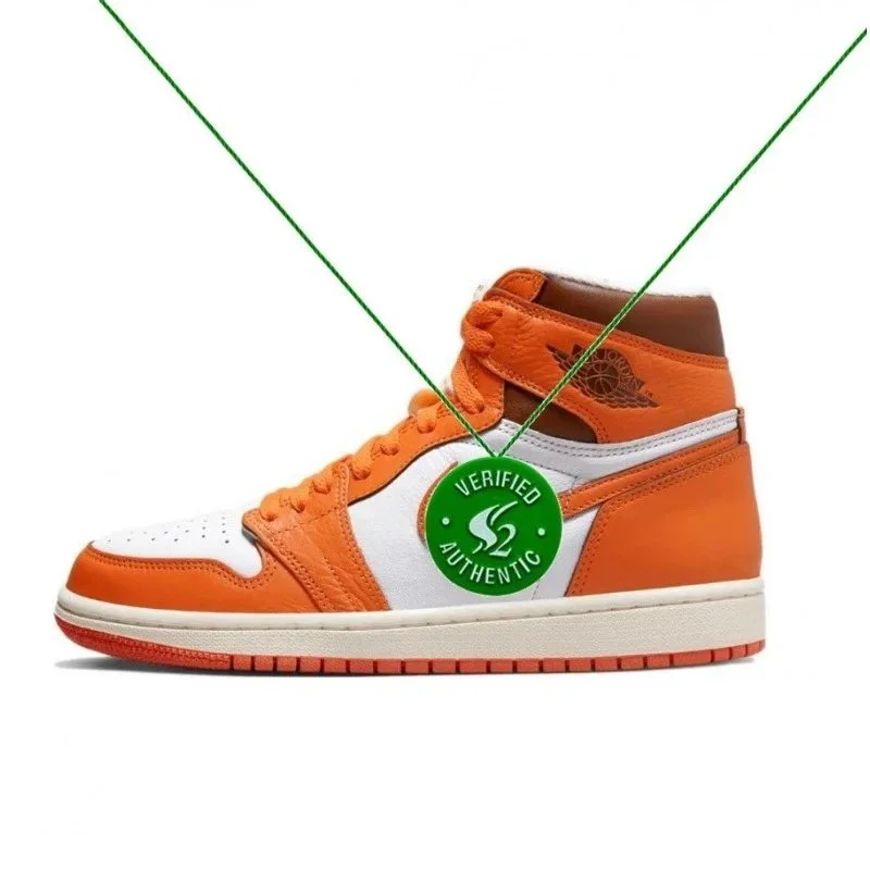 Nike Nike Air Jordan 1 White Orange Sneakers Orange - 1