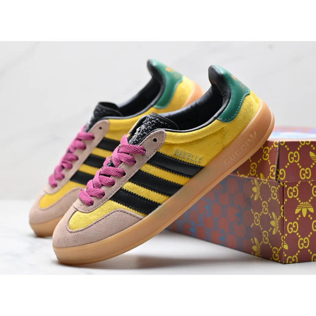 Gucci Gucci Gazelle Yellow & Green Sneakers Yellow - 1