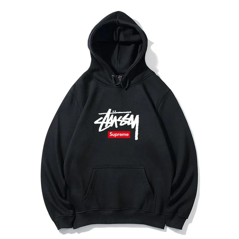 Stussy Stussy x Supreme Basic Logo Black Hoodie Black - 1