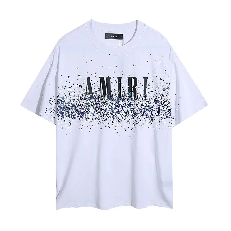 Amiri Amiri AMIRI Splatter Print T-Shirt White White - 1