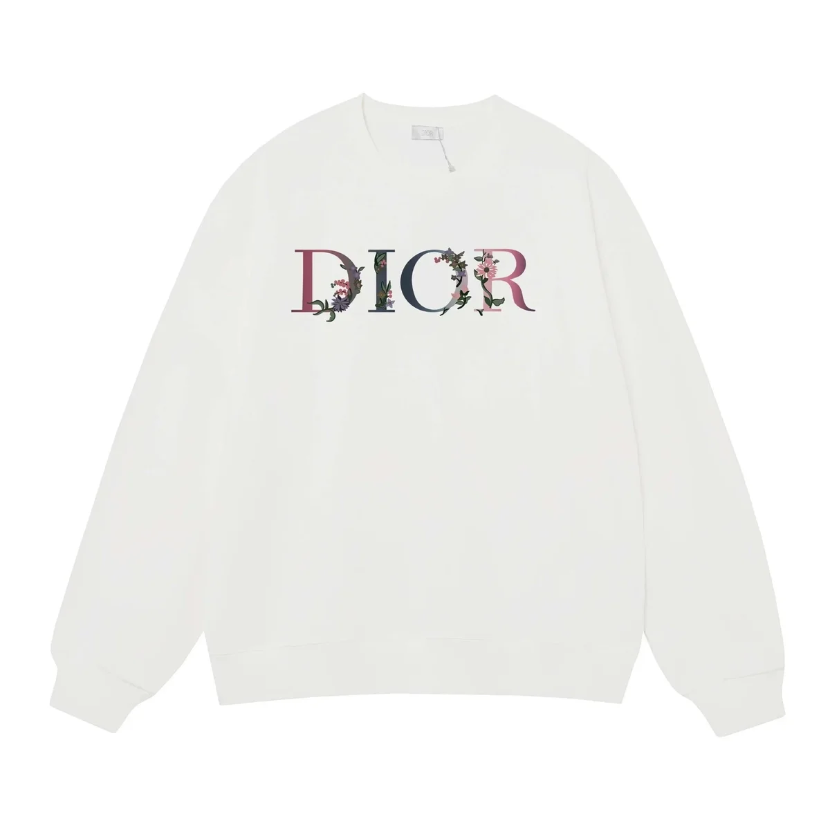 Dior Dior Floral Logo Crewneck Sweatshirt White White - 1
