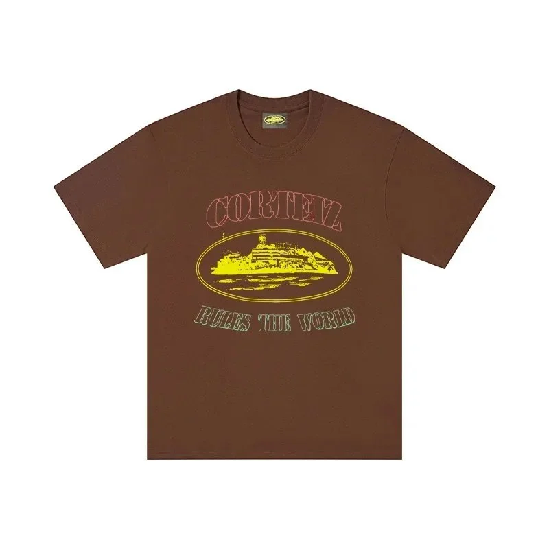 Corteiz Cortez Rules The World Brown T-Shirt Brown - 1