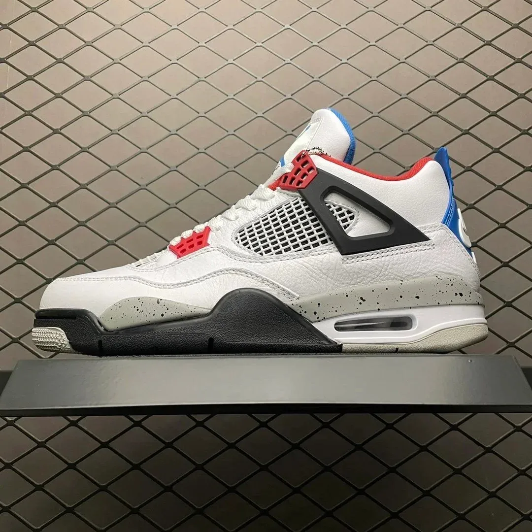 Nike Nike Air Jordan 4 White/Red/Blue Sneakers White - 1