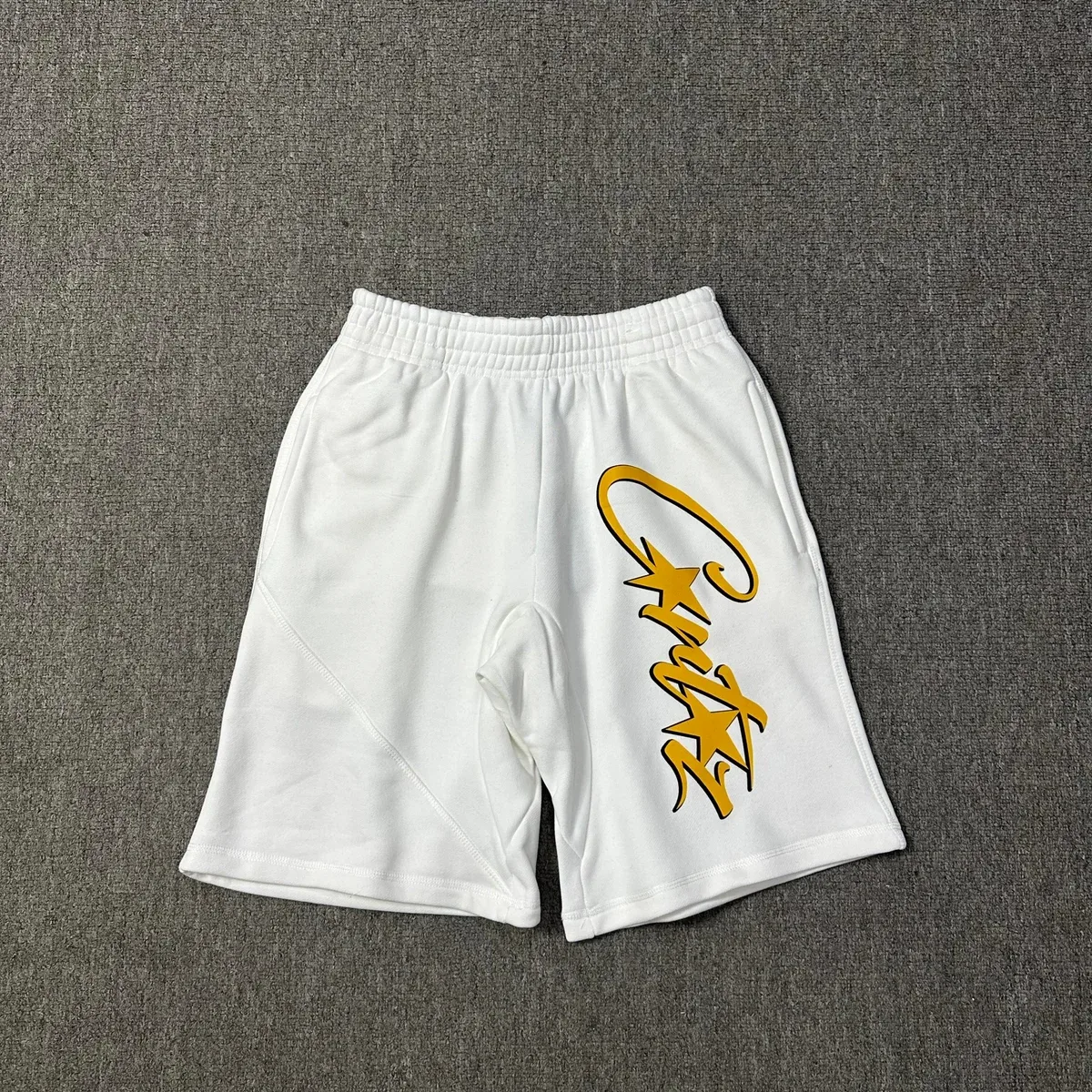 Travis Scott Travis Scott x Cactus Jack White/Gold Script Shorts White