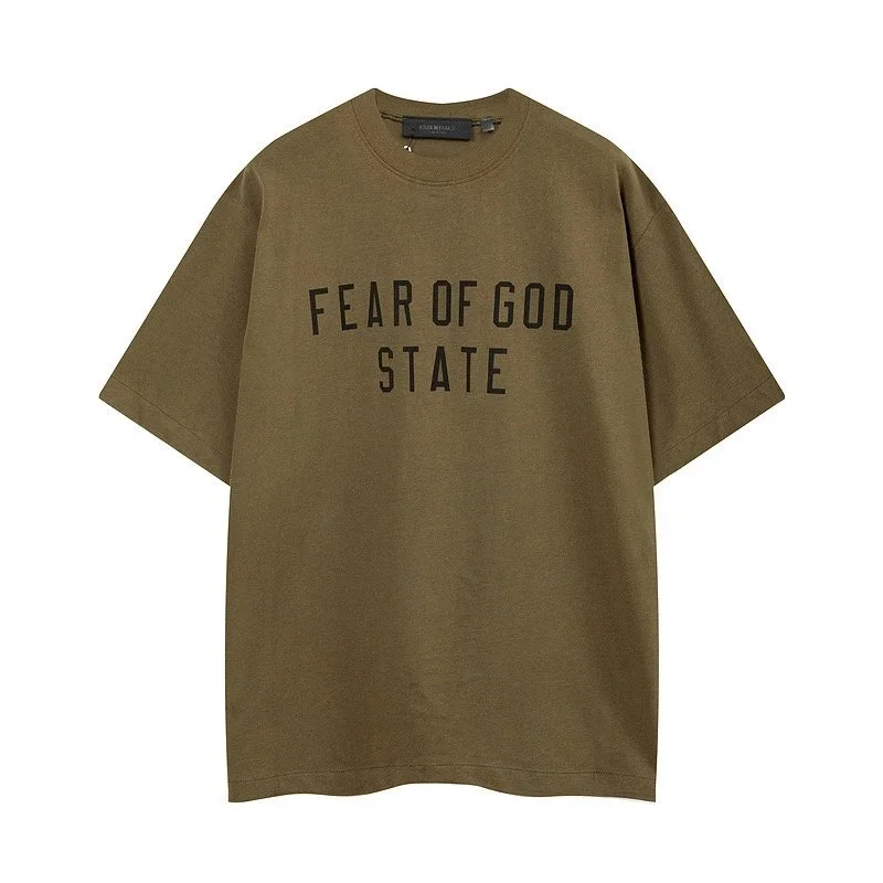 Fear of God Fear of God Olive Green T-Shirt Green