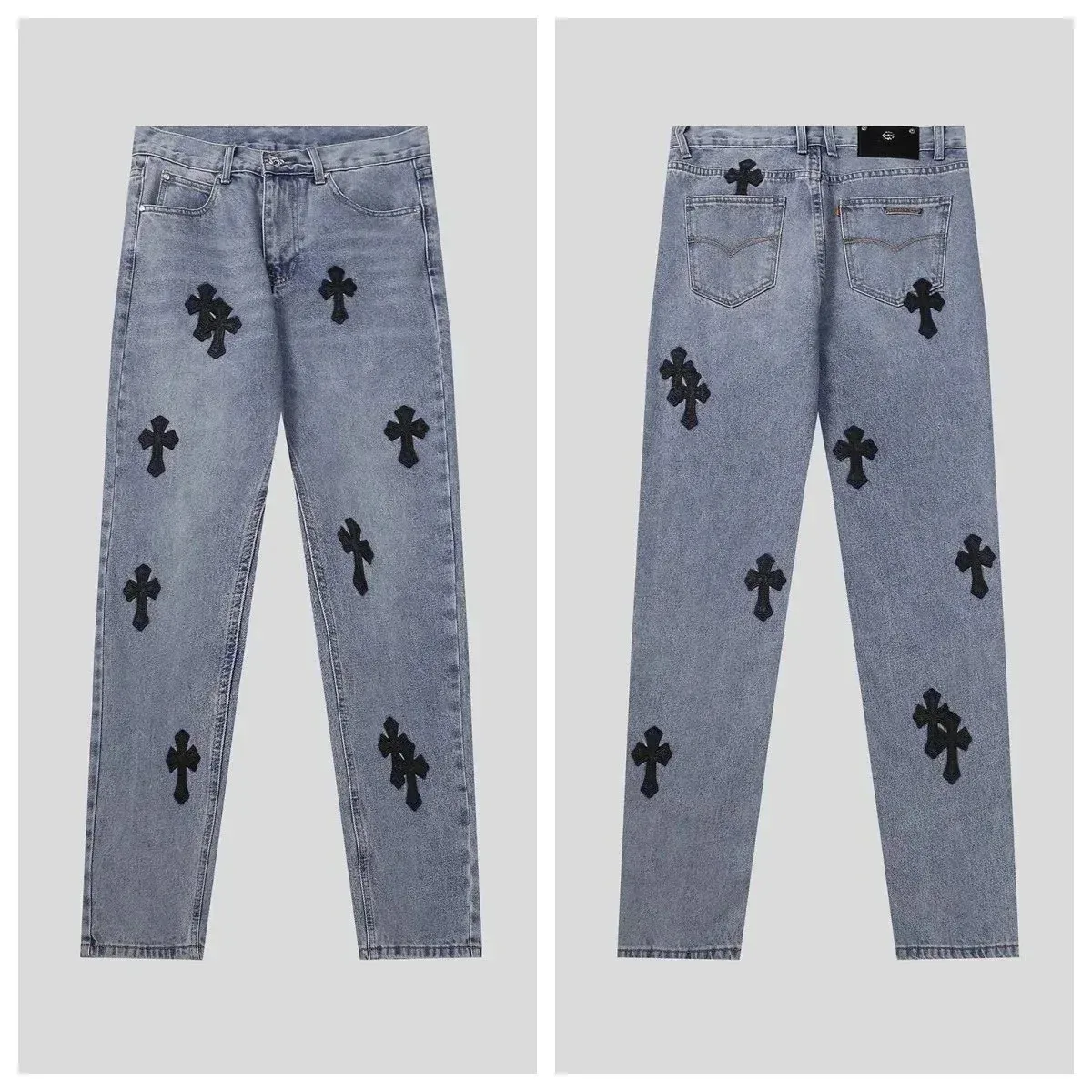 Chrome Hearts Cross Embroidered Jeans