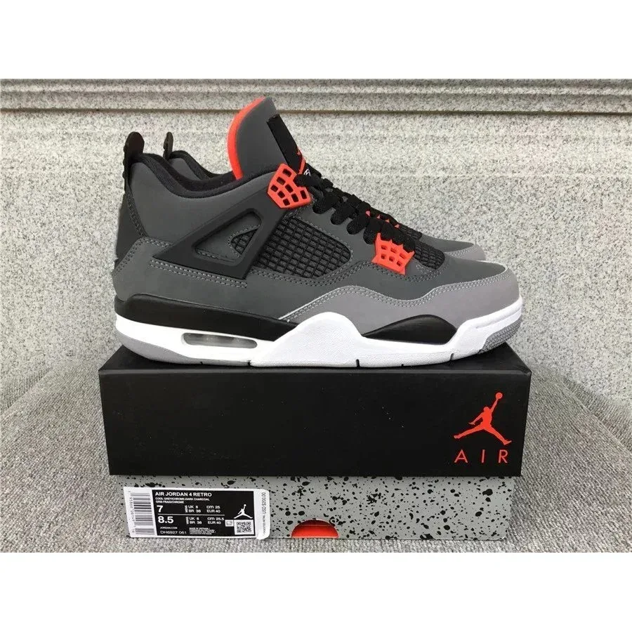 Jordan Jordan Air Jordan 4 Retro Grey/University Orange Sneaker Grey