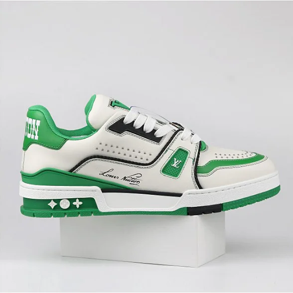 Louis Vuitton Louis Vuitton LV Trainer White/Green Sneakers White