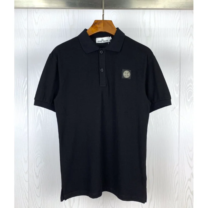 Stone Island Stone Island Black Classic Polo Shirt Black