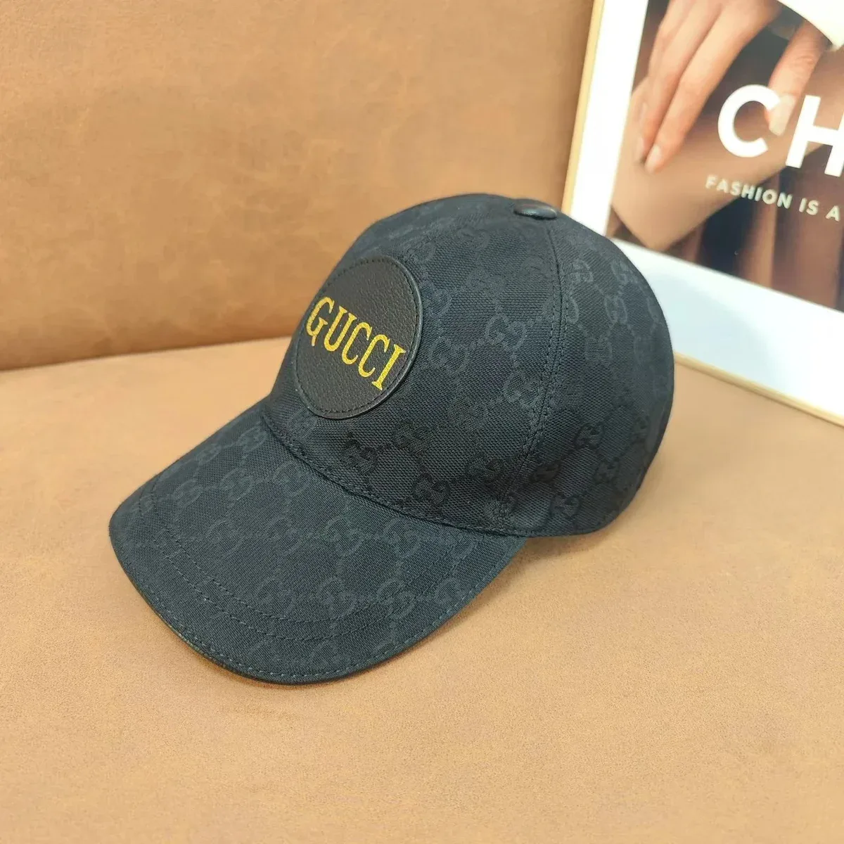 Gucci Gucci GG Monogram Cap Black Gold Black