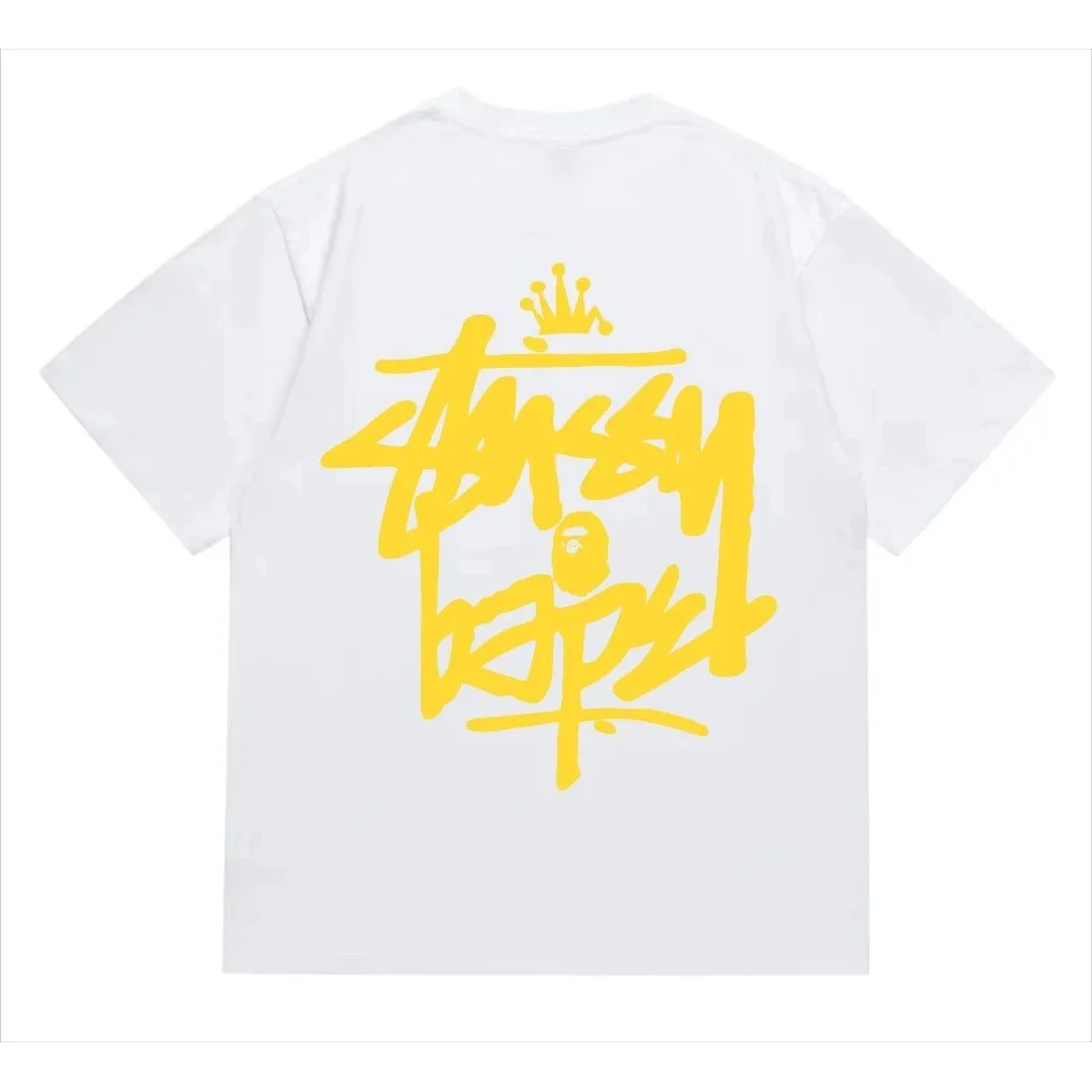 A Bathing Ape A Bathing Ape BAPE STA White Yellow Crown T-Shirt White - 1