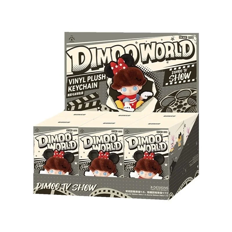 Other DIMOO WORLD Vinyl Plush Keychain Random 6 Designs Multicolor - 1