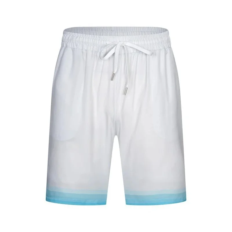 Other White/Blue Gradient Drawstring Shorts White - 1