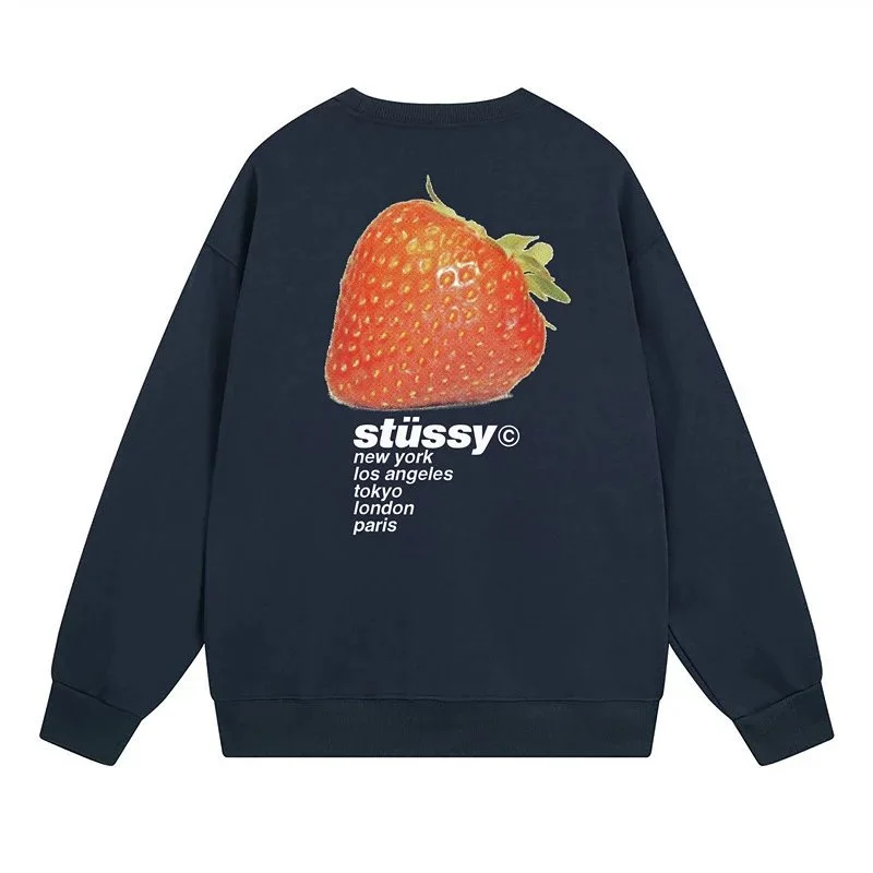 Stussy Stüssy International Strawberry Print Navy Sweatshirt Navy