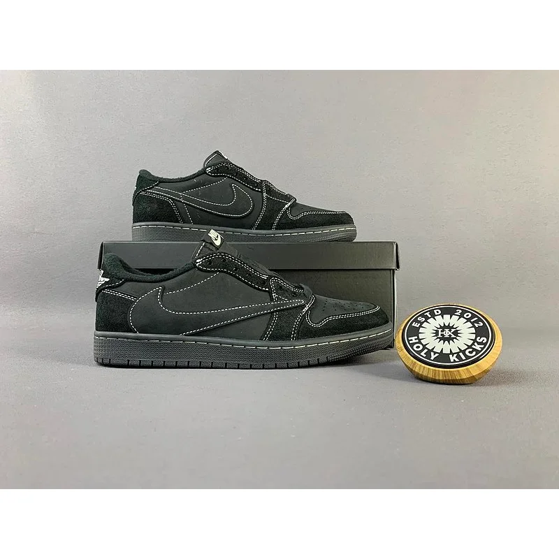Nike Nike Air Jordan 1 Low Triple Black Sneakers Black - 1