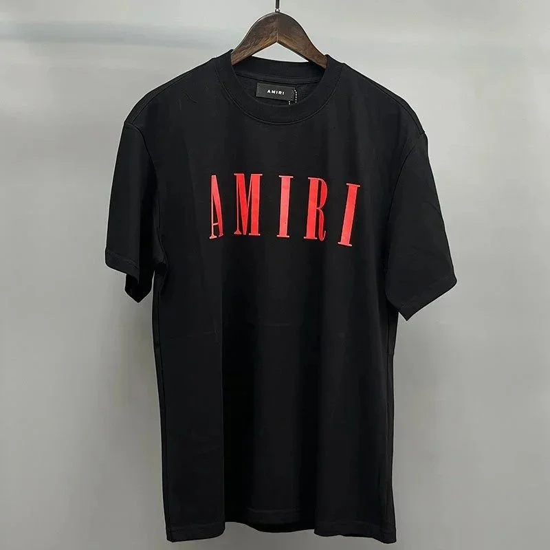 Amiri Amiri Black Red Logo T-Shirt Black - 1