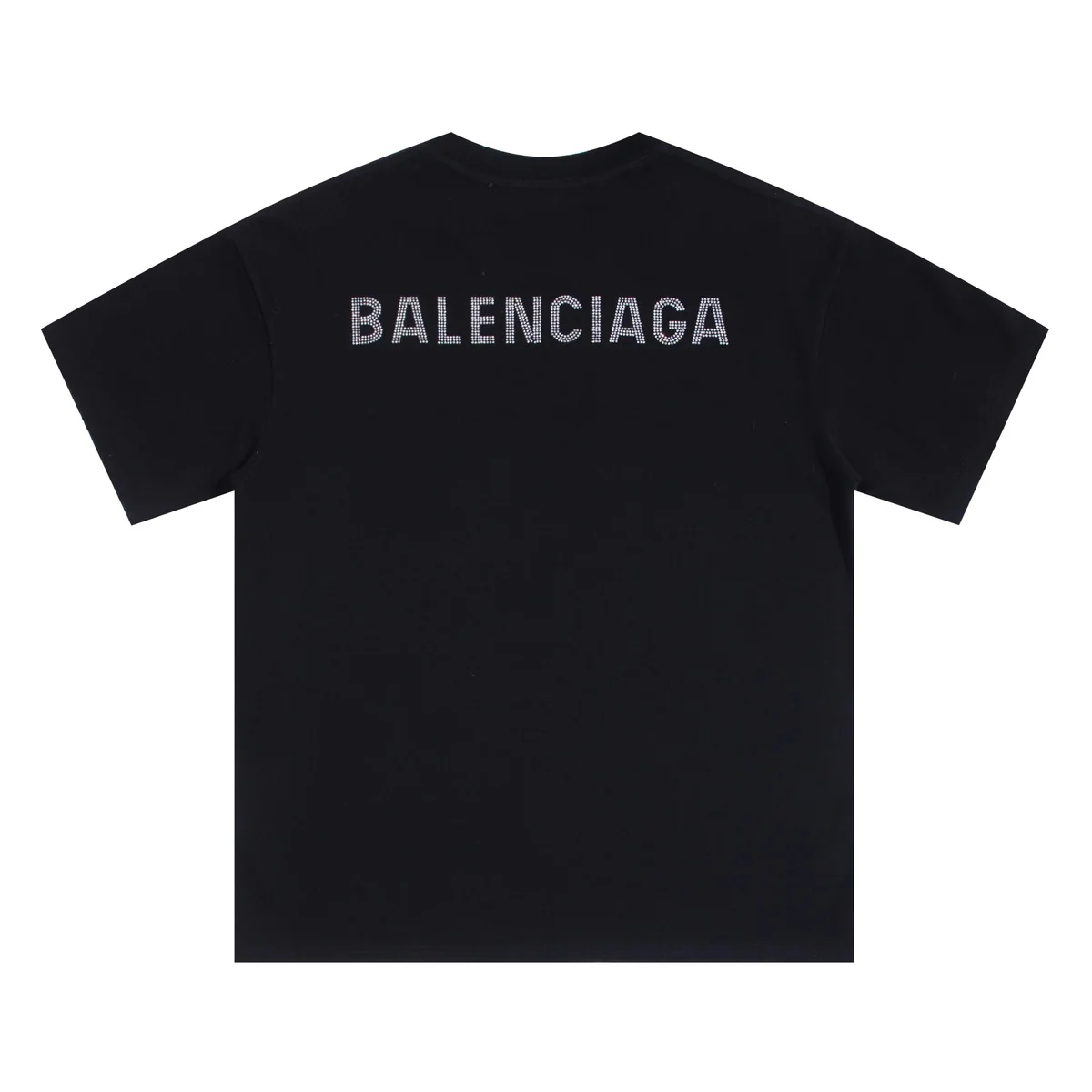 Balenciaga Balenciaga Black Rhinestone Logo T-Shirt Black