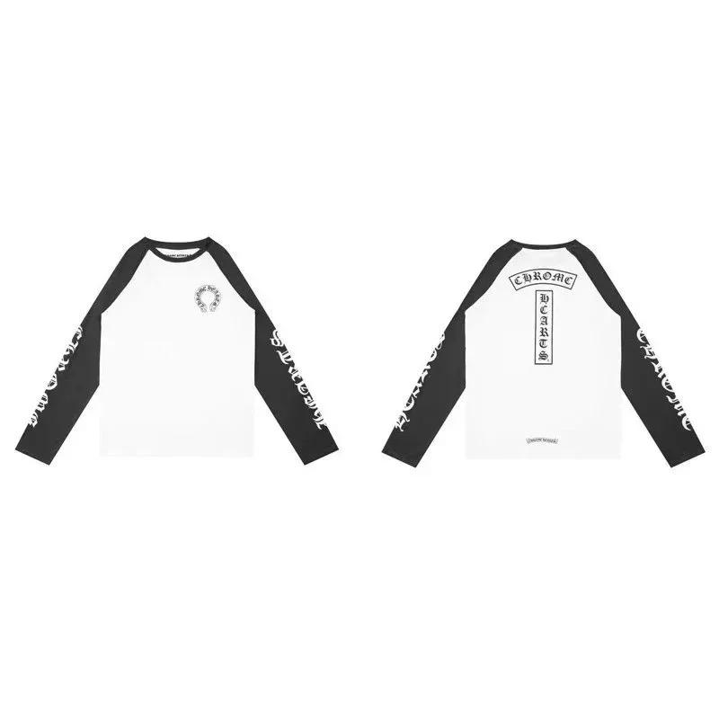Chrome Hearts Chrome Hearts Black/White Raglan Long Sleeve Shirt White