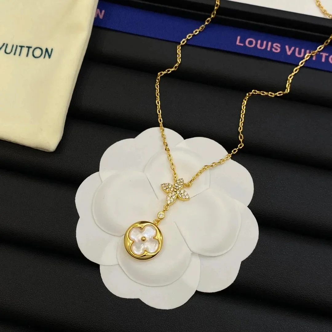 Louis Vuitton Louis Vuitton Monogram Gold Flower Necklace Gold