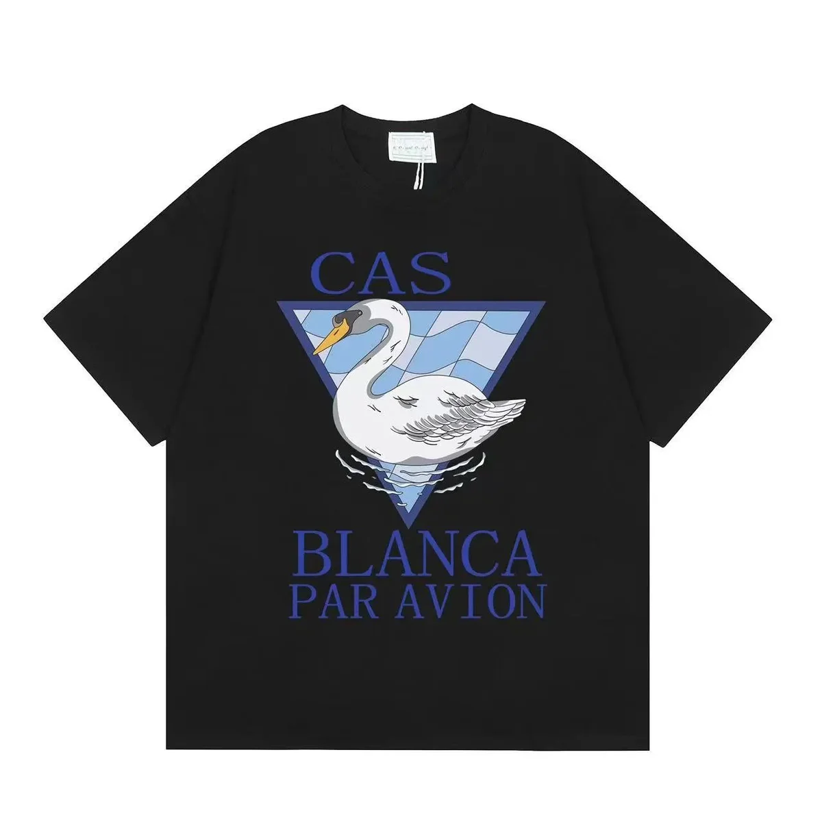 Other Blanca Par Avion Swan Graphic T-Shirt - C10 Black Black - 1