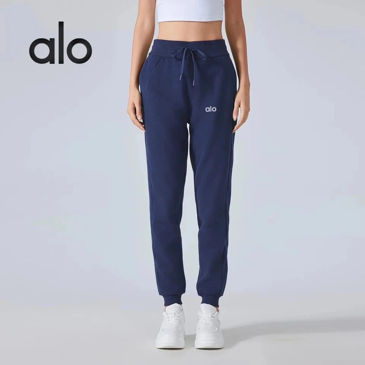 Alo Yoga Alo Night Sea Blue Sweatpants Navy - 1