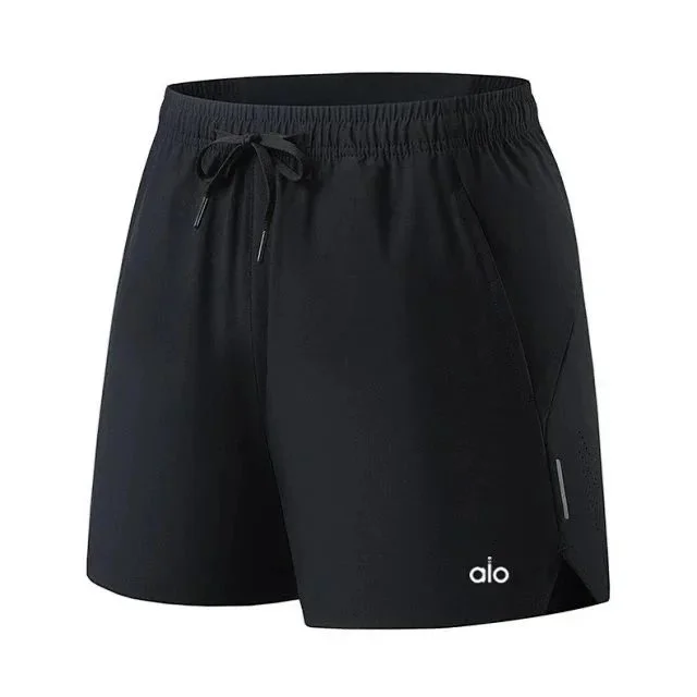Other Alo Black Solid Shorts Black - 1