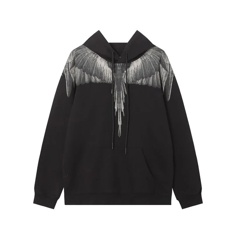 Marcelo Burlon Marcelo Burlon Wings Black/Silver Hoodie Black - 1