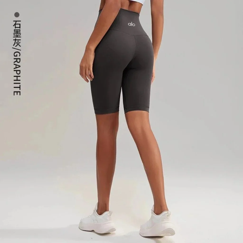 Alo Yoga Alo Graphite Biker Shorts Grey - 1