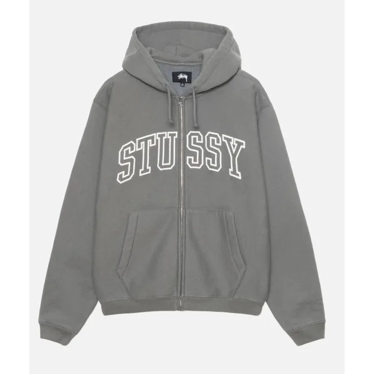 Stussy Stussy Stüssy Zip-Up Hoodie Grey Grey - 1