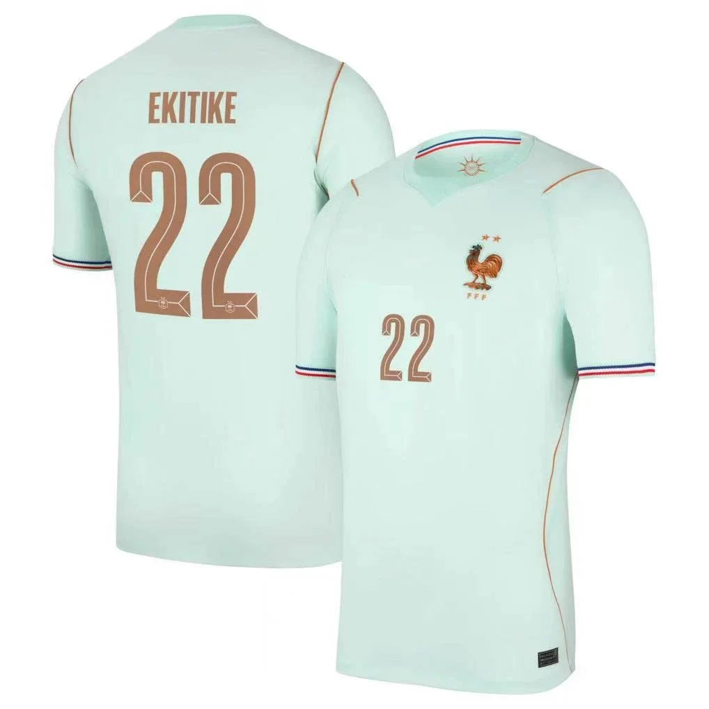 Nike Nike 2026 France Away 22 Ekitike Jersey Football Shirt Green - 1