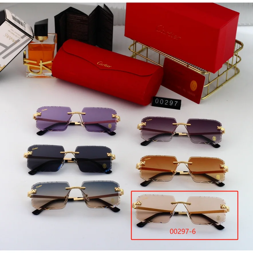 Cartier Cartier Soleil Blanc Gradient Sunglasses 00297-6 Brown - 1