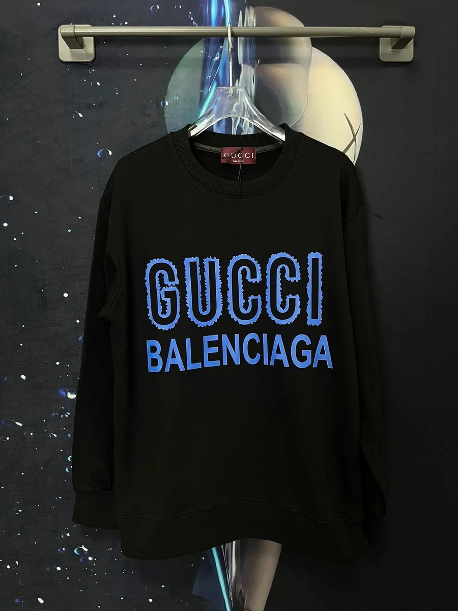 Gucci Gucci Black/Blue Logo Print Sweatshirt Black