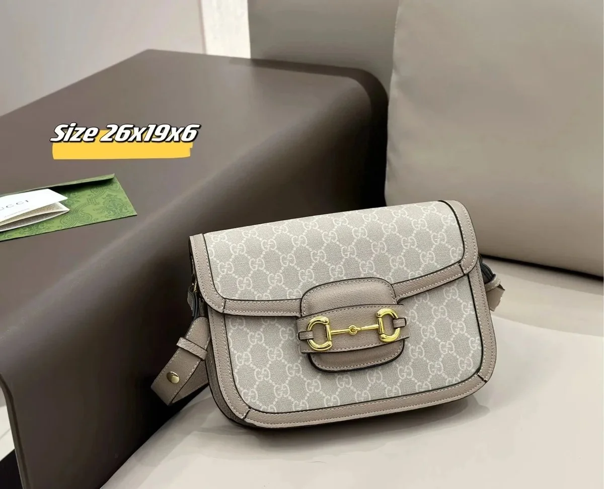 Gucci GG Marmont Horsebit Beige Shoulder Bag
