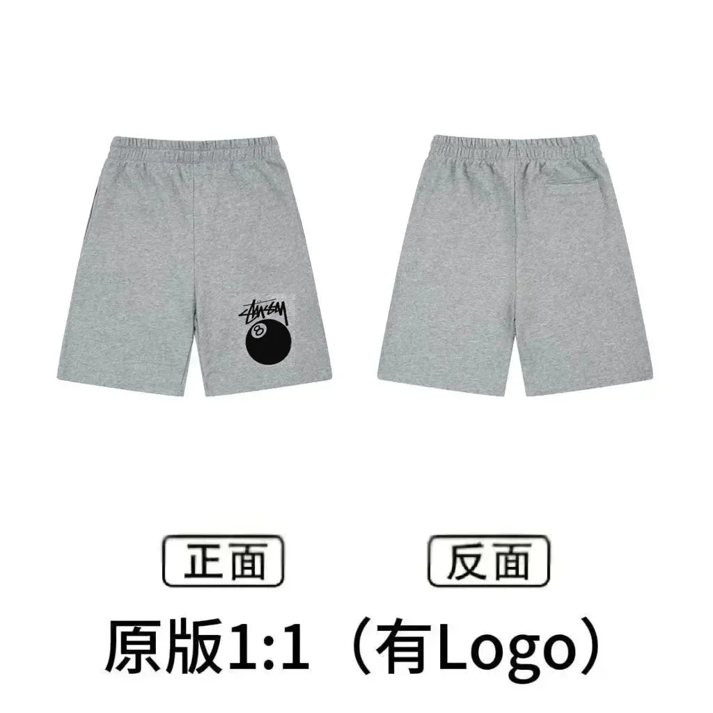 Stussy Stussy 8-Ball Logo Grey Shorts Grey - 1