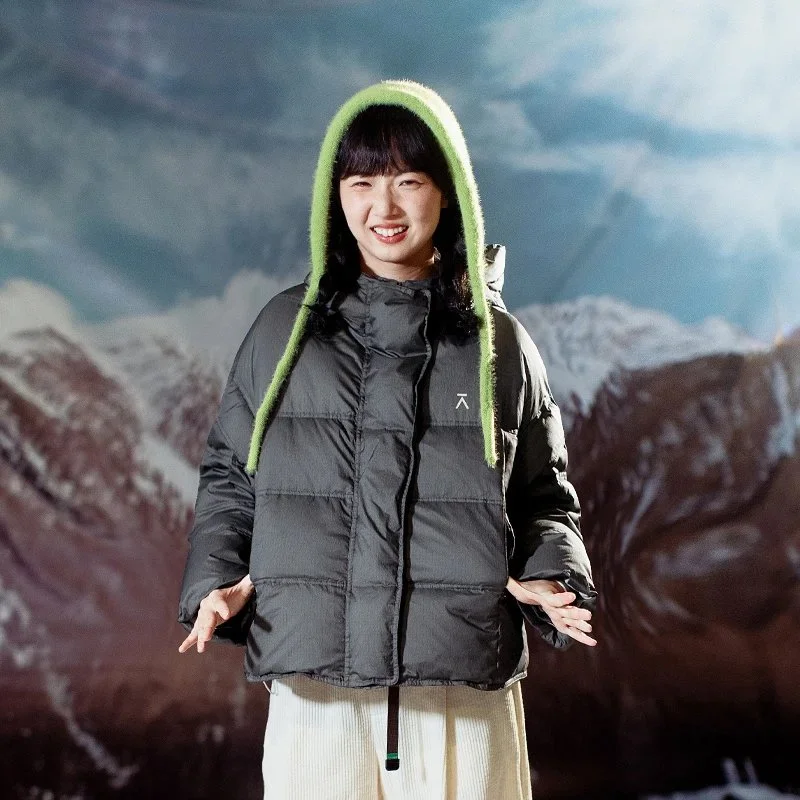Other Unisex Hooded Puffer Jacket - Charcoal GAG2110824G Grey - 1