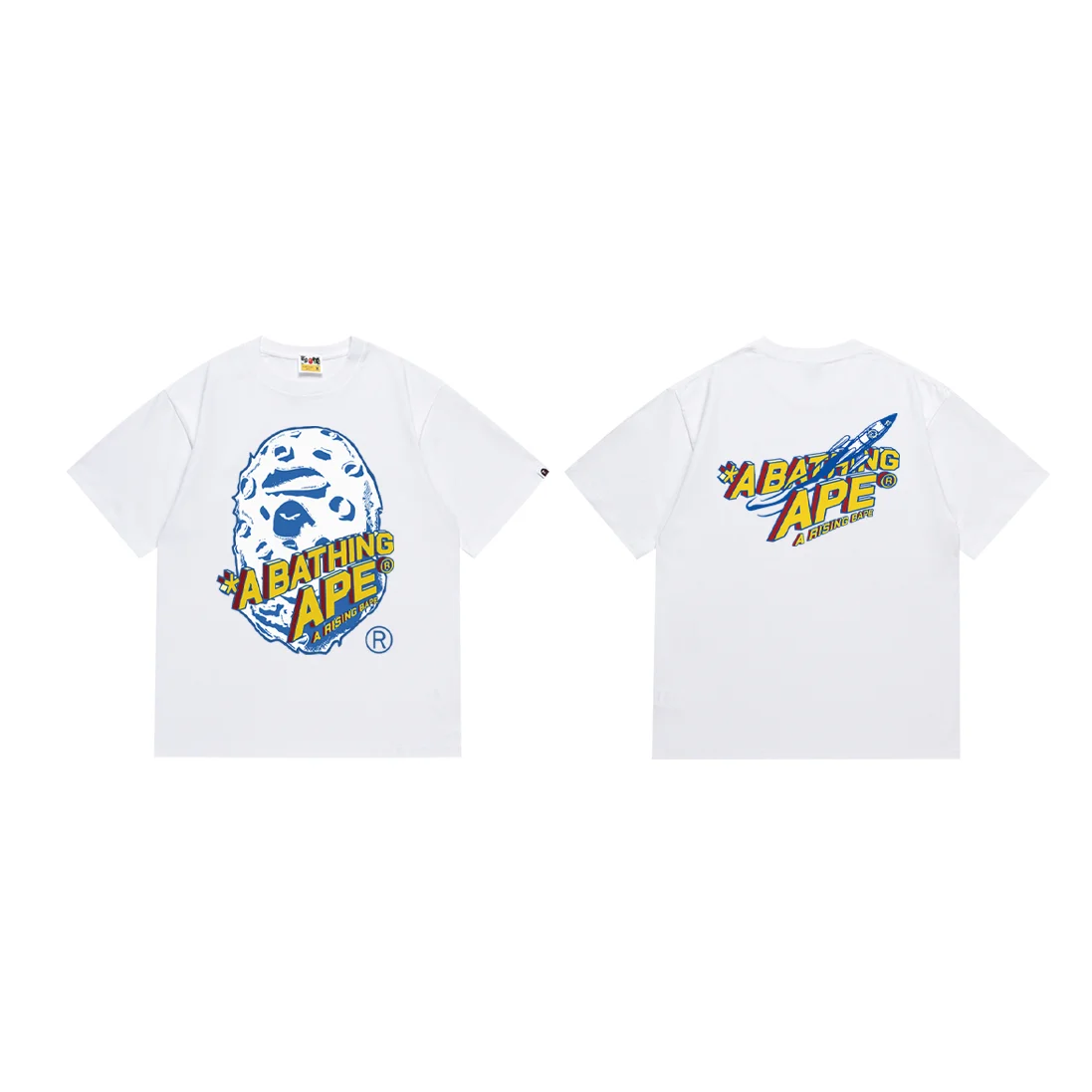 A Bathing Ape A Bathing Ape BAPE STA White Moon Print T-Shirt White - 1